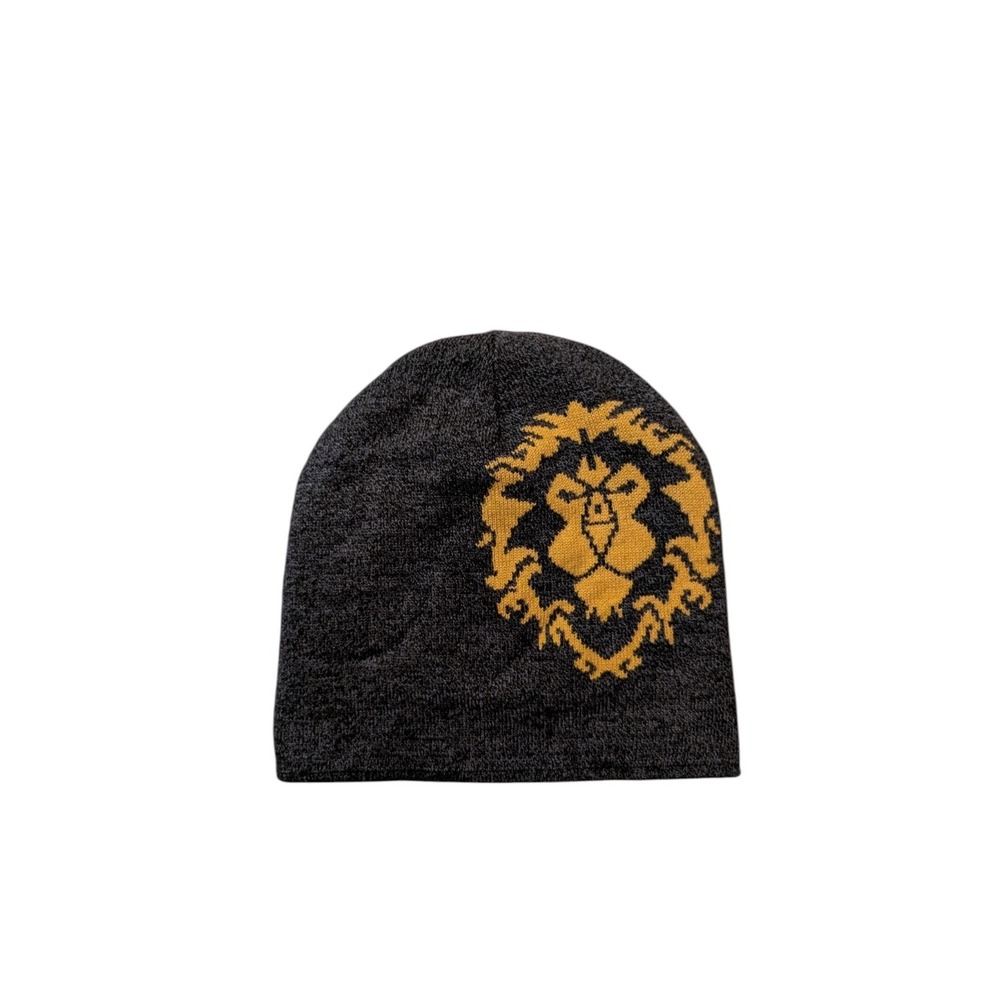 World of Warcraft Knit Beanie Unisex OS Gray Alliance‎ Logo Loot Crate Exclusive